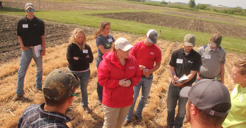 Attendees at ISU’s Field Scouting Basics Workshop 