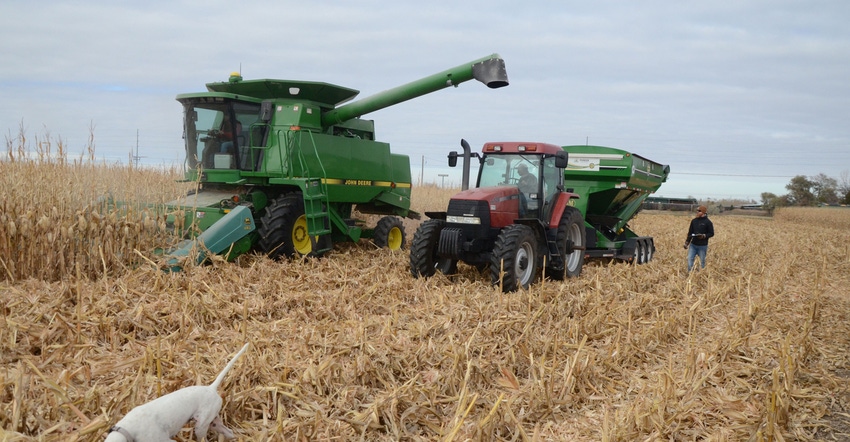 The TAPS corn field is being harvested in fall 2017