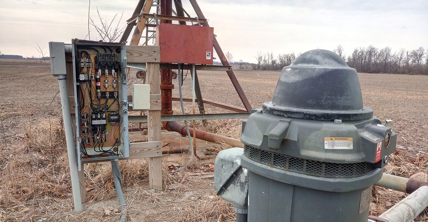 irrigation well setup without VFD