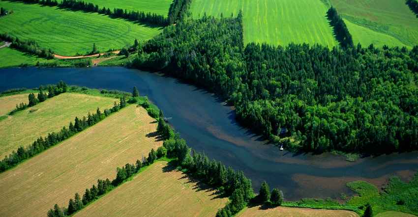 aerial fields of agriculture fields