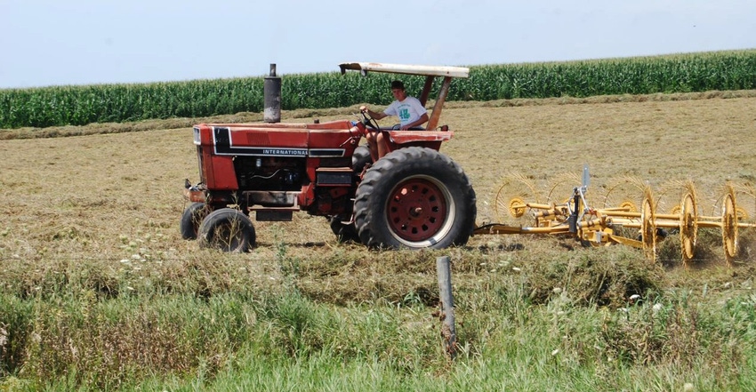 young farmer on tractor