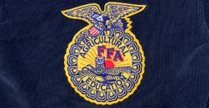 FFA emblem on back of blue jacket