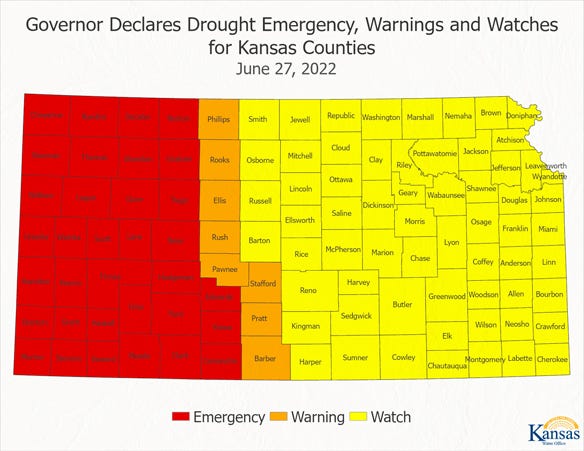 Kansas Drought map