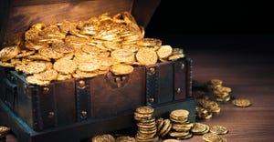 treasure chest filled with gold coins