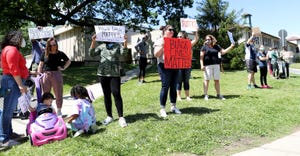 Residents gather to protest the death of George Floyd on May 30, 2020 in West Orange, New Jersey.