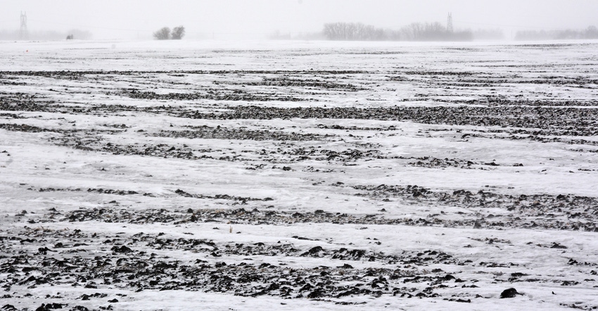 snow covered rural landscape