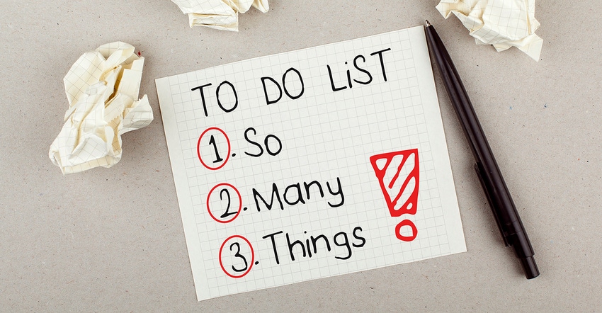 To do list with 'So many things' written on paper
