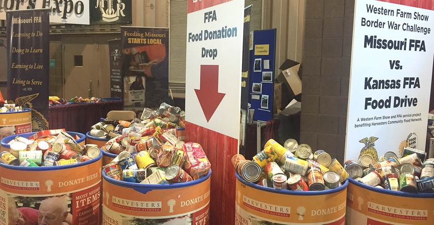 FFA students collect donations for Western Farm Show Food Drive