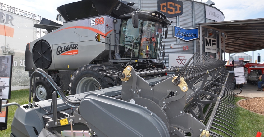 Gleaner Centennial Edition combine on display