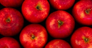 Closeup of red apples