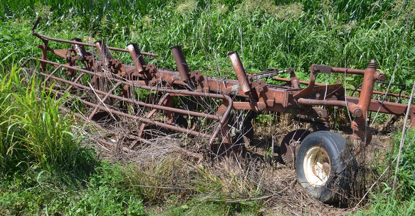 old abandoned plow