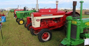 Antique tractor row at HHD