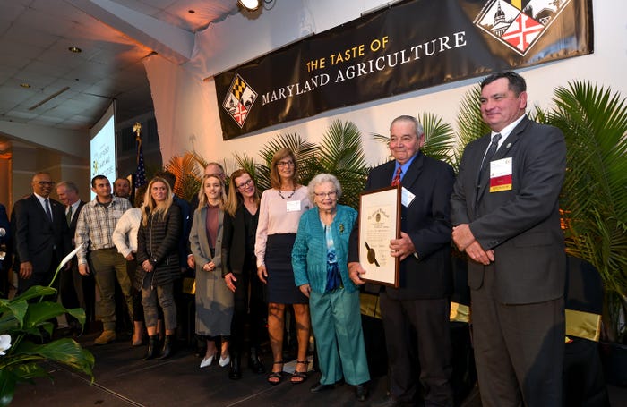 Roger and Fay Richardson are inducted into the Governor’s Agriculture Hall of Fame by secretary of ag, Joe Bartenfelder