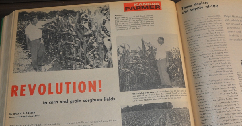 Kansas Farmer magazine article about the miracle of “chemical weeding” 
