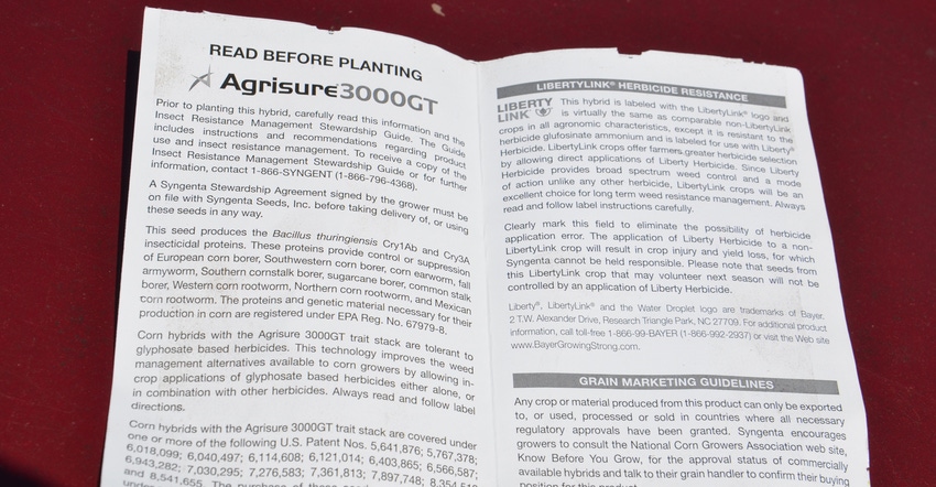 Agrisure seed tag Agrisure seed tag