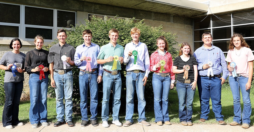  The top ten individuals in the Kansas 4-H Livestock Sweepstakes 