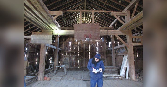 interior of the Snyder's barn
