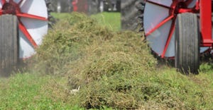 hay being raked