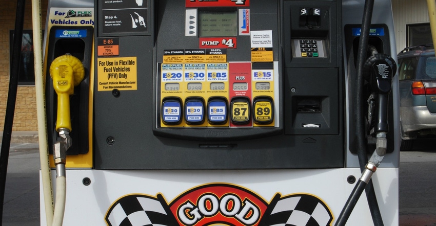 close-up of gas pump
