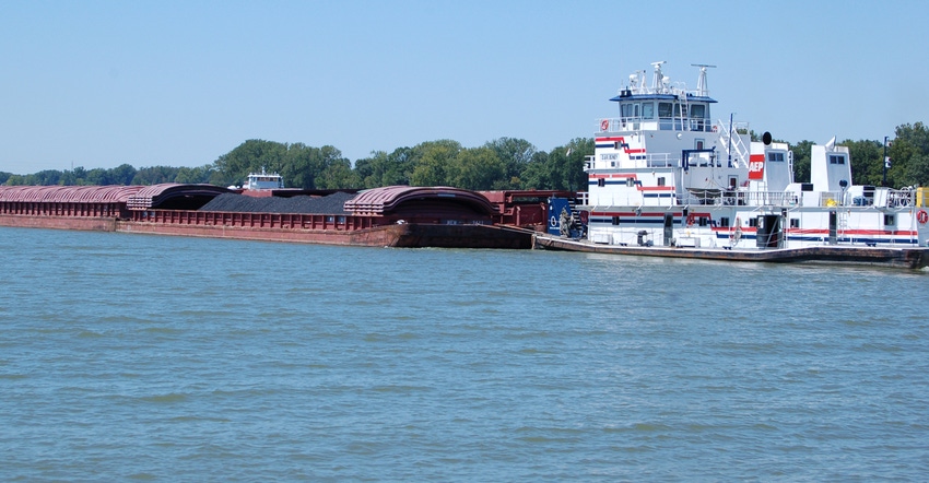 exports on barge 