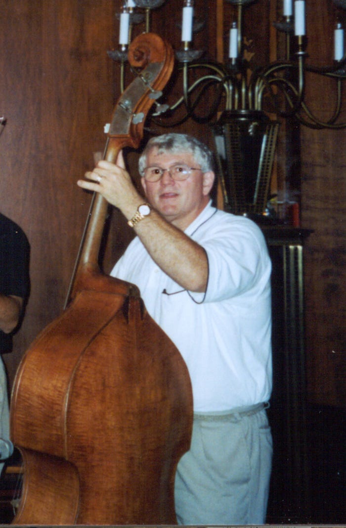 Paul Lasley playing double bass