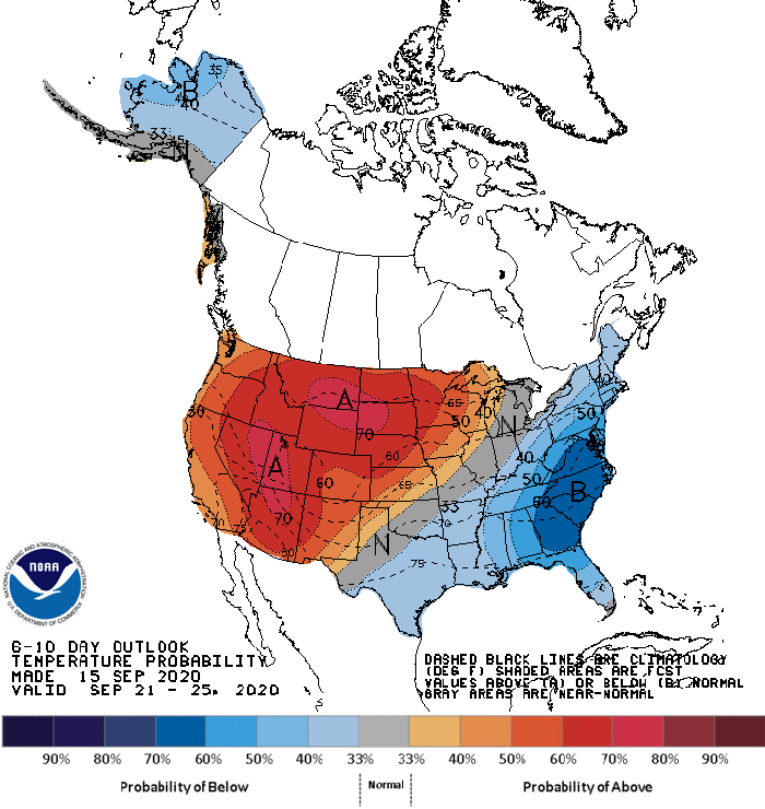6-10 day. outlook temperature probability