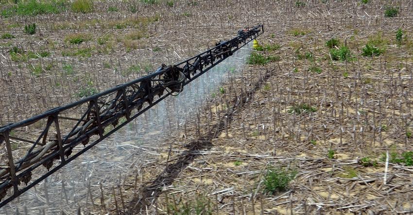 spray boom over field spray boom over field