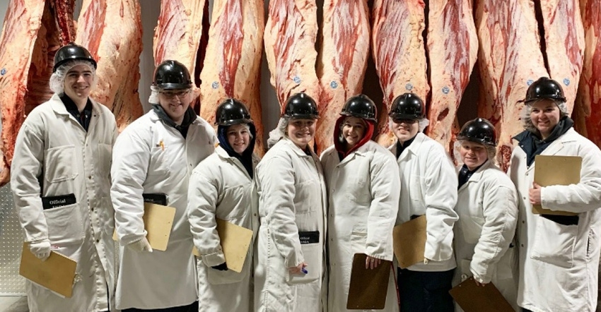 The 2022 University of Nebraska-Lincoln meat judging team 