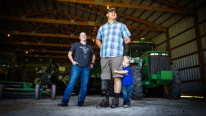 Bailey, Cody and T.W. Conrady in their machine shed