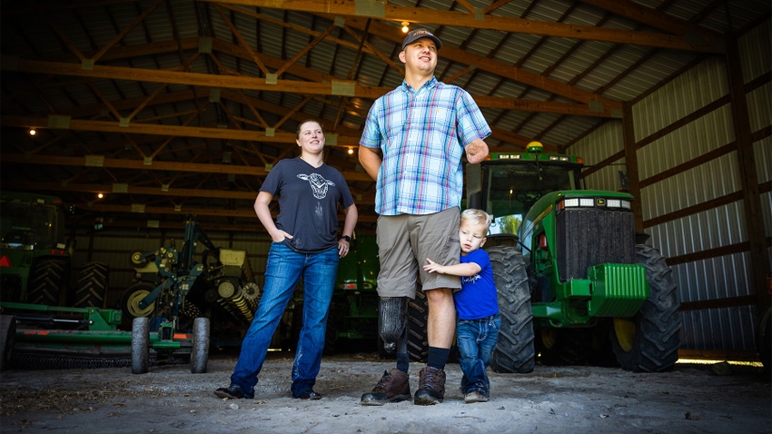 Bailey, Cody and T.W. Conrady in their machine shed Bailey, Cody and T.W. Conrady in their machine shed
