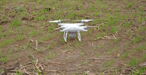 UAV sitting on ground