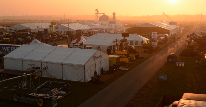 sunrise at the Farm Progress Show