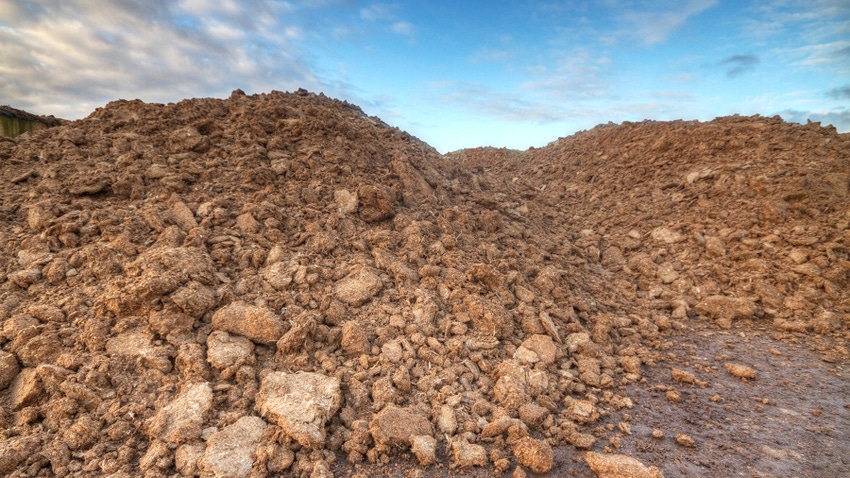 Pile of chicken litter Pile of chicken litter