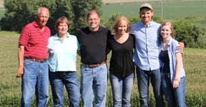 Mark Heckman and wife Rhonda (center), and their children Joe and Belinda (right) are joined by Mark’s parents Donald and L