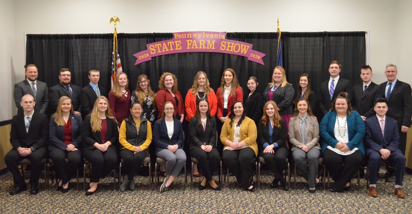24 college students received awards from the Pennsylvania Farm Show Scholarship Foundation