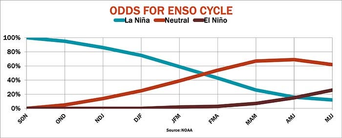 Odds of an ENSO cycle