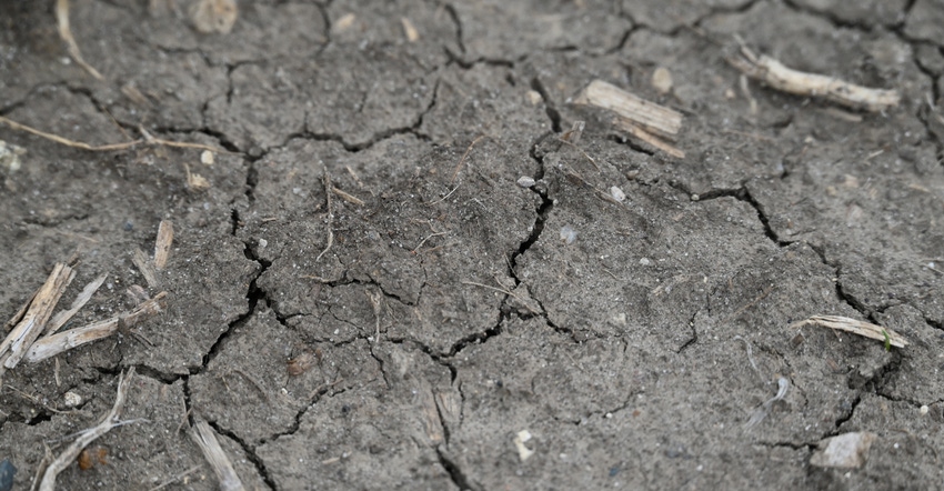 Dry cracked soil due to drought Dry cracked soil due to drought
