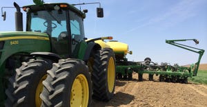 John Deere tractor and planter