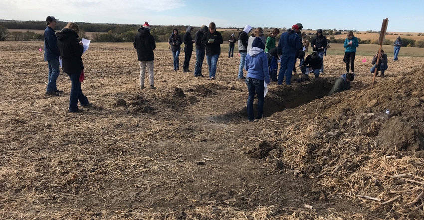 People in field for the 2019 Nebraska State Land Judging Competition took place in late October near Tecumseh, and was hosted