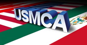 USMCA graphic with block letters and flags