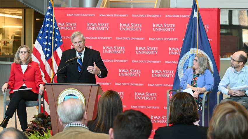 USDA Secretary Tom Vilsack speaks at Iowa State University
