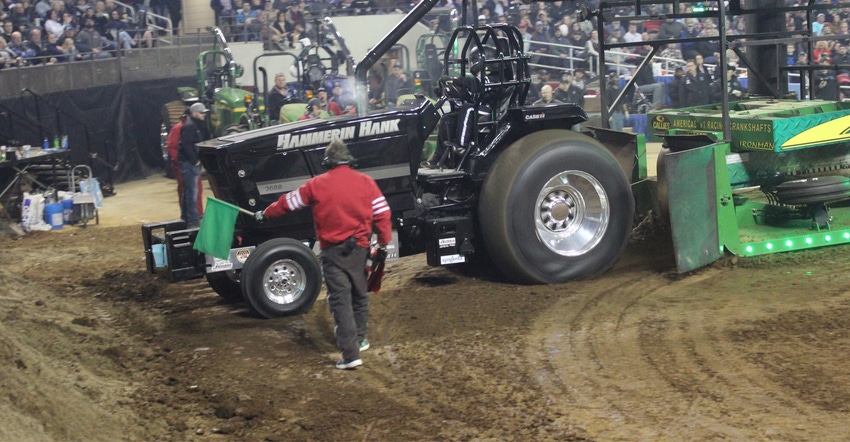 Stan Warda of Berrien Springs took the trophy in the 9,300-pound Super Farm tractor division Stan Warda of Berrien Springs took the trophy in the 9,300-pound Super Farm tractor division