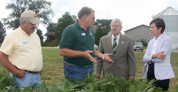 Rick Juchems and then Gov. Terry Branstad and Lt. Gov. Kim Reynolds several years ago