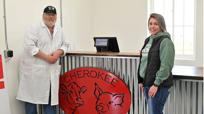 Cherokee Locker employees Dale Allen, Katie Smith