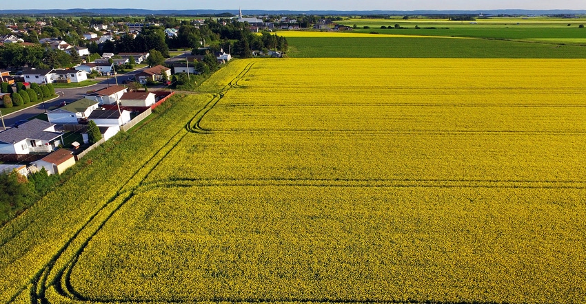 Aerial View Rural Farmland