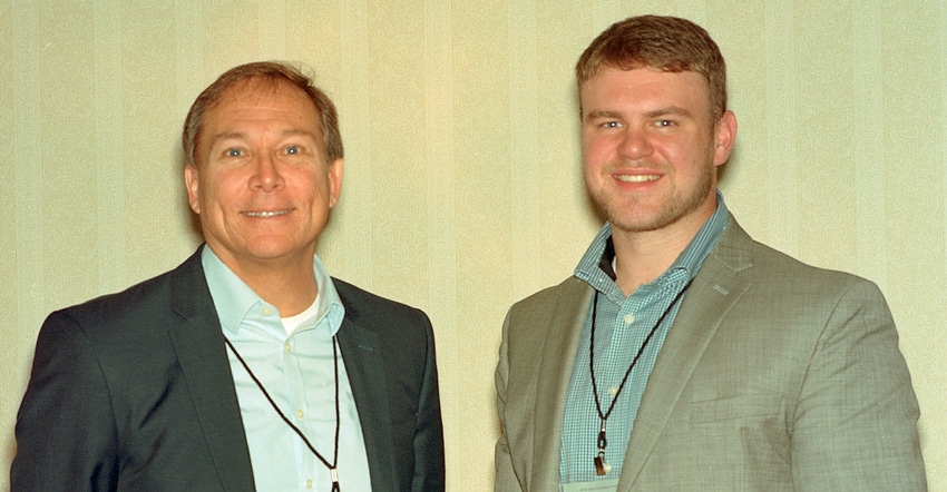 Bill Kelly, chief marketing officer of Fairlife Inc. and Steve Turner, area sales manager for Turner Dairy Farms Inc.