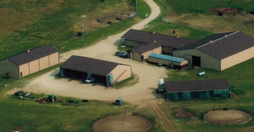 Aerial photo showing the layout of the West Ranch LLC near Abilene