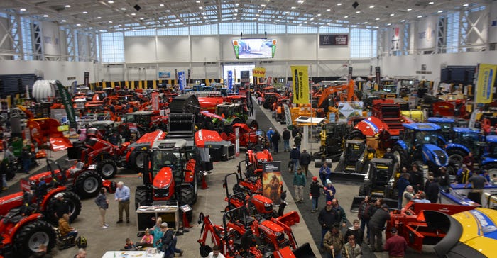 Machinery lines the floor of the Exposition Center at the New York Farm Show