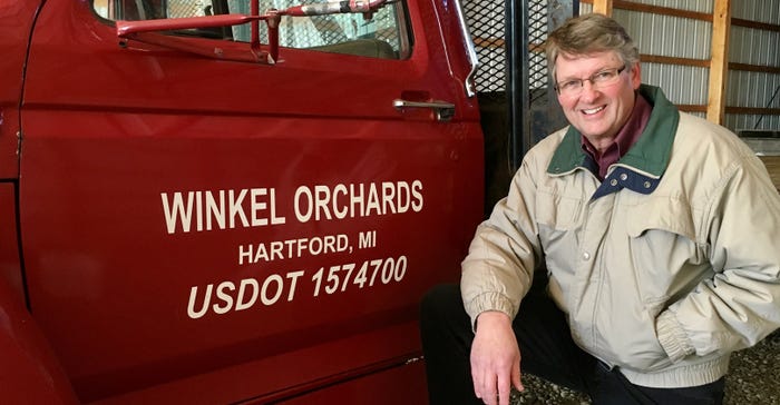 Kevin Winkel, who owns a 150-acre orchard with 96 acres of high-density apples, is a 2020 Michigan Master Farmer. Kevin Winkel, who owns a 150-acre orchard with 96 acres of high-density apples, is a 2020 Michigan Master Farmer.