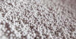 white fertilizer granules